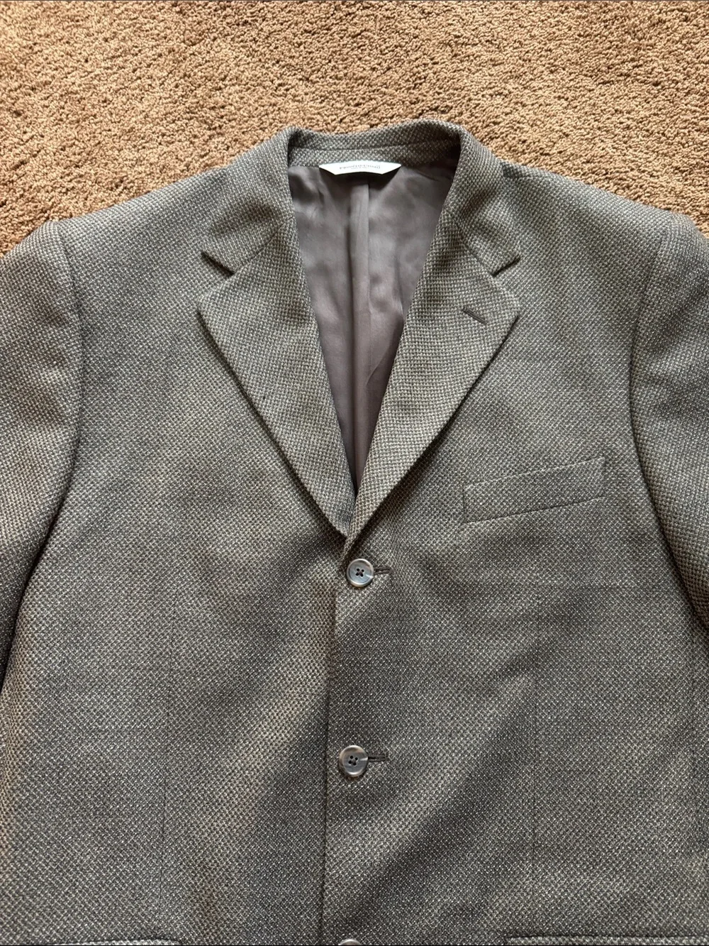 Pronto Uomo Gray Textured Three-Button Sport Coat